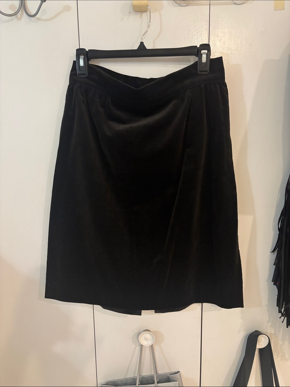 Gunnies Gunne Sax Jessica McClintock Black Velvet  Skirt,13